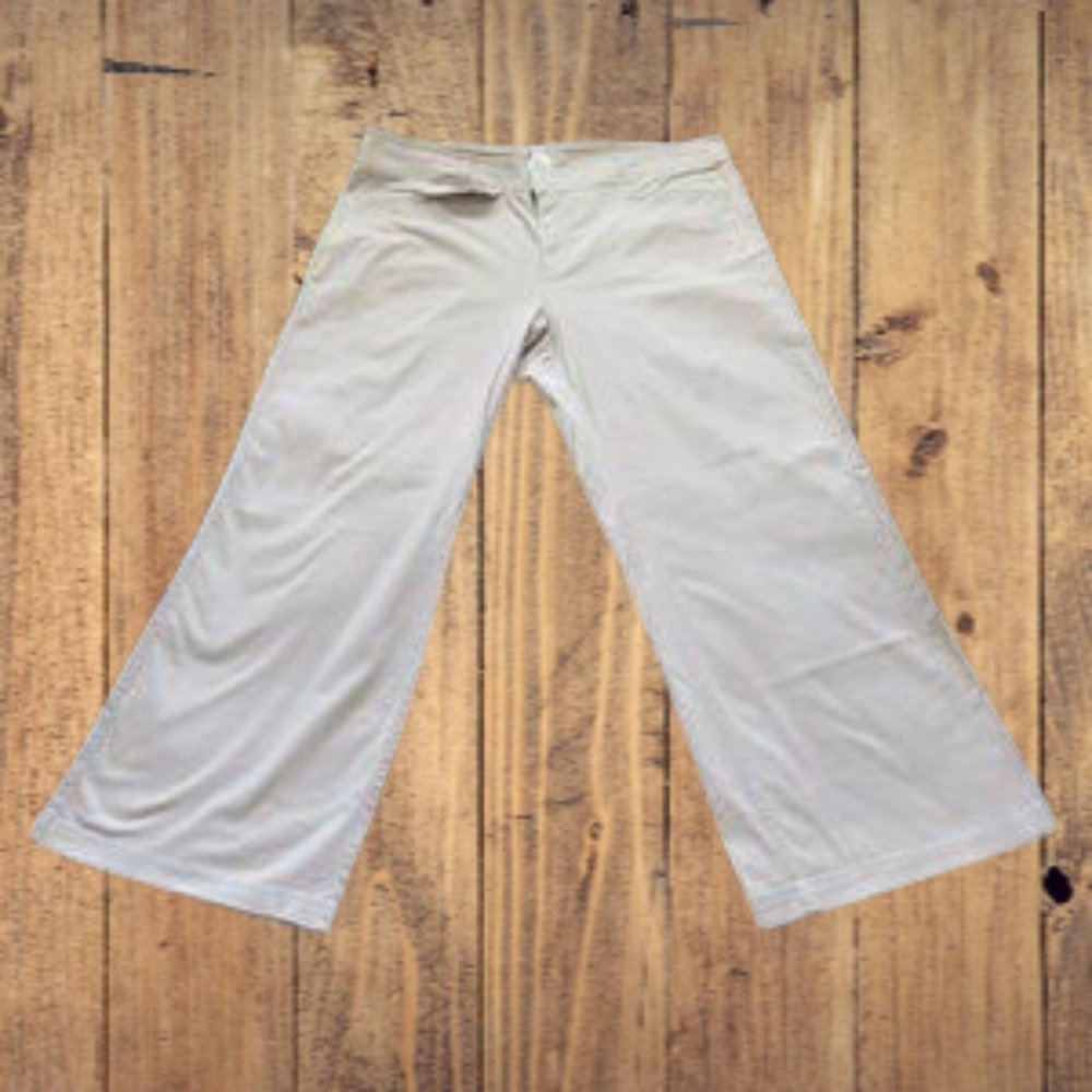 Venezia Wide-Legged Twill Pants